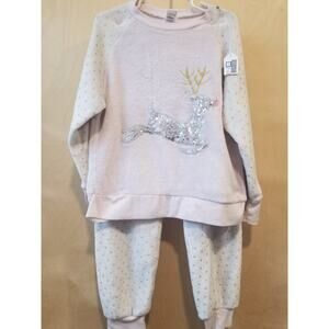 Fluffy Pink Reindeer Pajamas